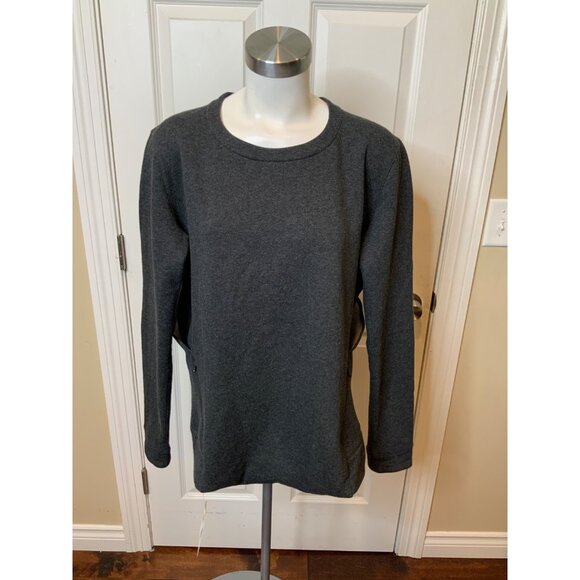 Lululemon Go Endeavour Gray Long Sleeve Back Cut Out Sweatshirt, Size 12 - Picture 1 of 4